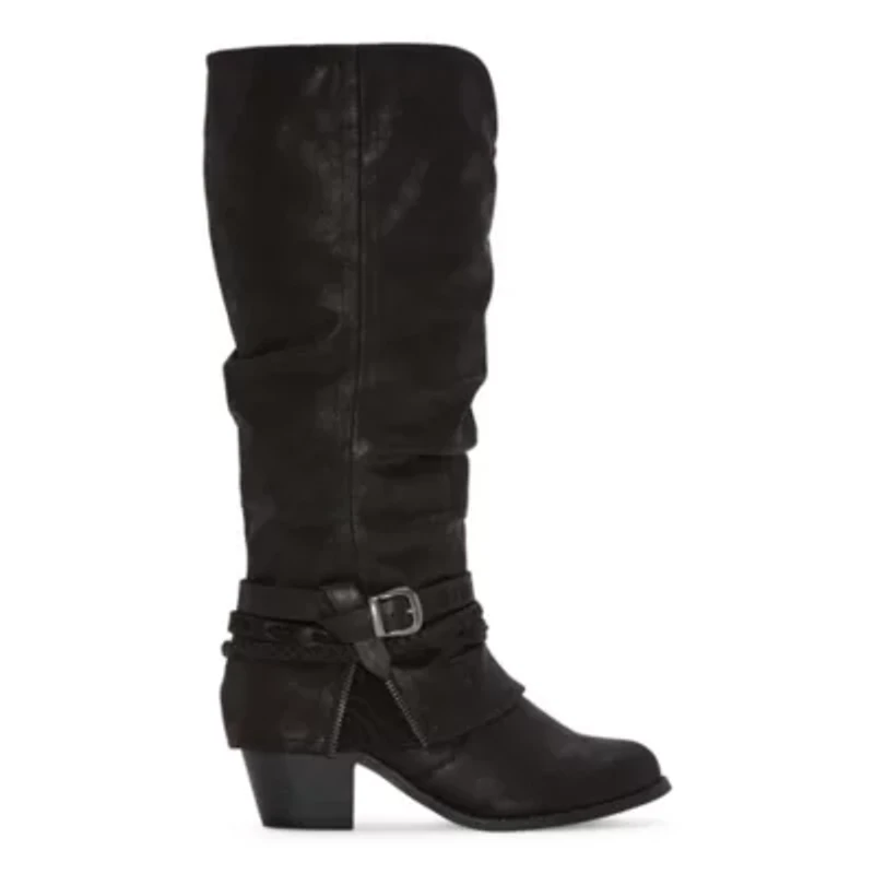 Pop Womens Carmel Block Heel Cowboy Boots