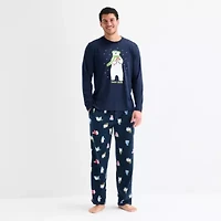 North Pole Trading Co. Polar Bear Mens Crew Neck Long Sleeve 2-pc. Matching Family Pajama Sets