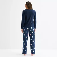 North Pole Trading Co. Polar Bear Womens Crew Neck Long Sleeve 2-pc. Matching Family Pajama Sets