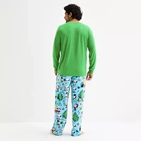 Mens Peanuts Snoopy Microfleece Crew Neck Long Sleeve 2-pc. Matching Family Pajama Sets