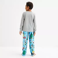 Little & Big Kid Unisex Peanuts Snoopy Microfleece Crew Neck Long Sleeve 2-pc. Matching Family Pajama Sets