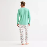 North Pole Trading Co. Very Merry Fairisle Mens Crew Neck Long Sleeve 2-pc. Matching Family Pajama Sets