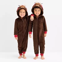 North Pole Trading Co. Toddler Unisex Plush Hooded Long Sleeve Matching Family One Piece Pajama