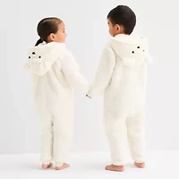 North Pole Trading Co. Polar Bear Toddler Unisex Hooded Long Sleeve Matching Family One Piece Pajama