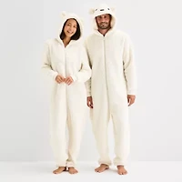 North Pole Trading Co. Polar Bear Unisex Adult Hooded Long Sleeve Matching Family One Piece Pajama
