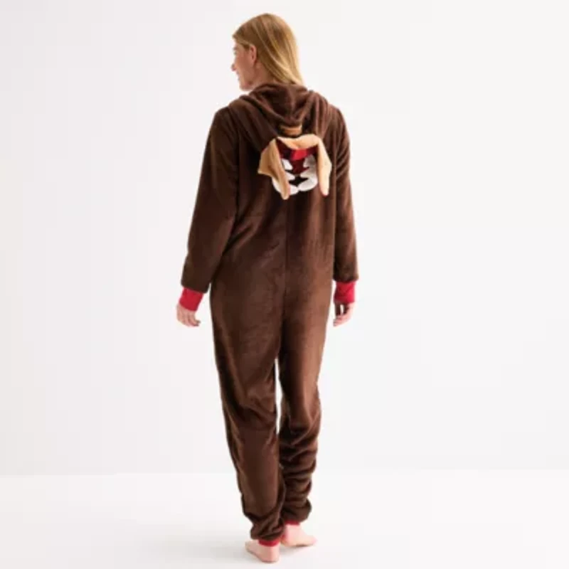 North Pole Trading Co. Unisex Adult Plush Hooded Long Sleeve Matching Family One Piece Pajama