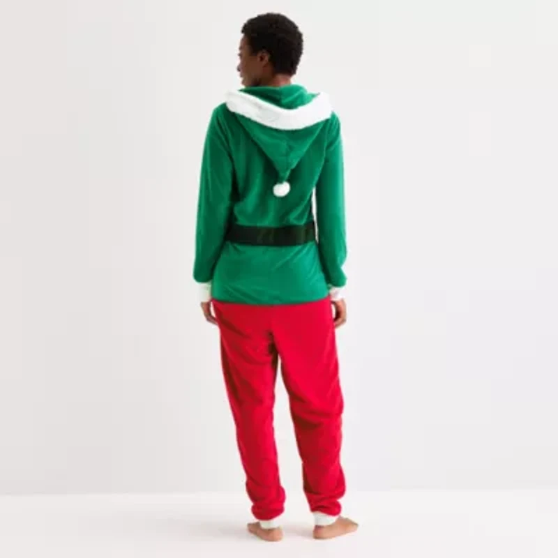 North Pole Trading Co. Unisex Adult Microfleece Hooded Long Sleeve Matching Family One Piece Pajama