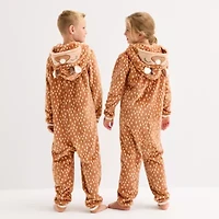 North Pole Trading Co. Big Kid Unisex Plush Hooded Long Sleeve Matching Family One Piece Pajama
