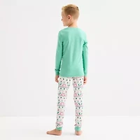North Pole Trading Co. Very Merry Fairisle Little & Big Kid Unisex Crew Neck Long Sleeve 2-pc. Matching Family Pajama Sets