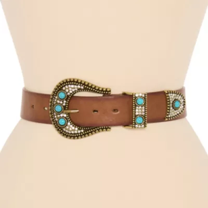 Jessica Simpson Turquoise With Hardware 1 Pair Womens Belt