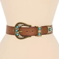 Jessica Simpson Turquoise With Hardware 1 Pair Womens Belt
