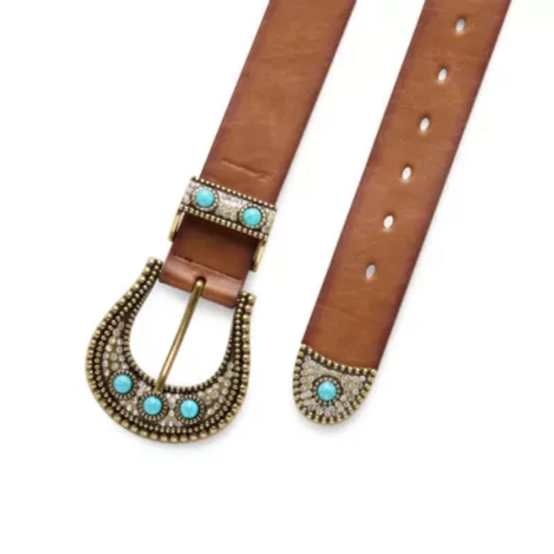 Jessica Simpson Turquoise With Hardware 1 Pair Womens Belt
