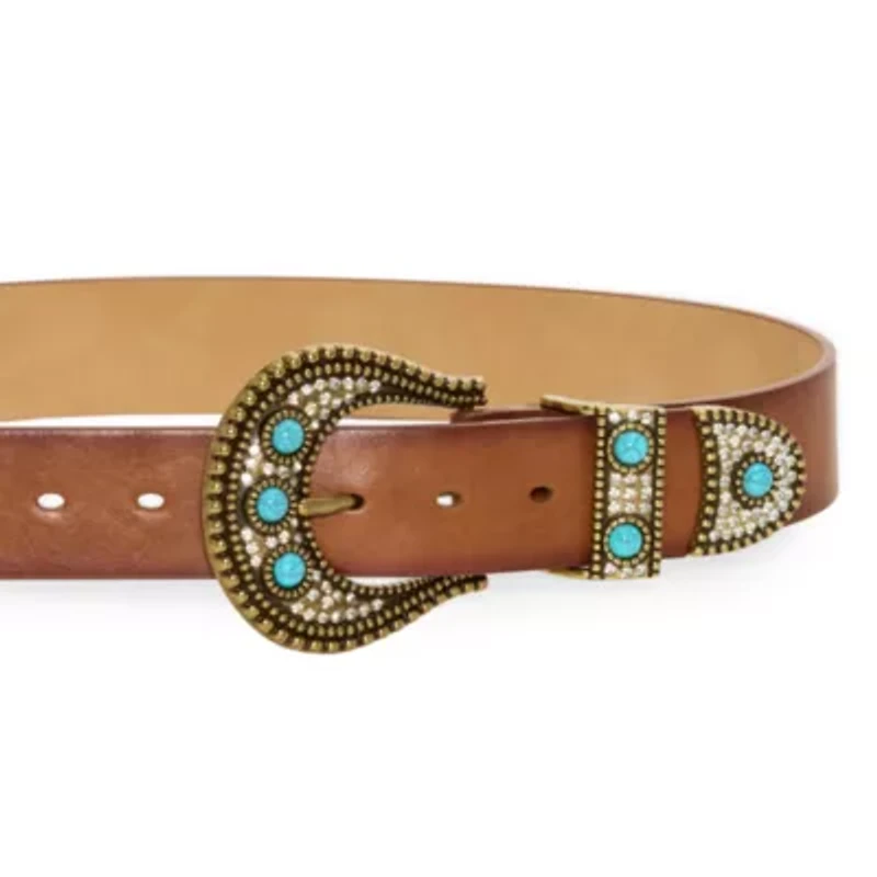Jessica Simpson Turquoise With Hardware 1 Pair Womens Belt