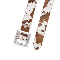 Jessica Simpson Hammered Cow Print 1 Pair Womens Belt