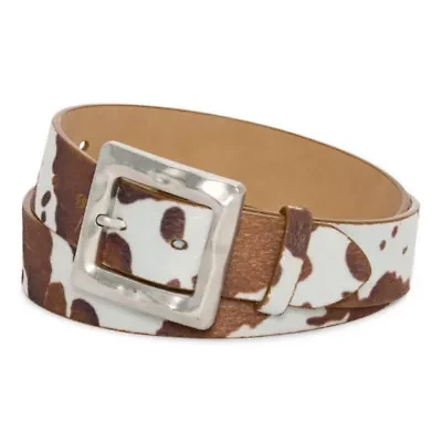 Jessica Simpson Hammered Cow Print 1 Pair Womens Belt