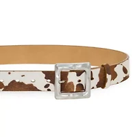 Jessica Simpson Hammered Cow Print 1 Pair Womens Belt