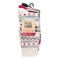 Muk Luks Microfiber Womens Multi-Pack 3 Pair Boot Socks