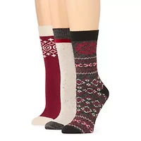Muk Luks Microfiber Womens Multi-Pack 3 Pair Boot Socks