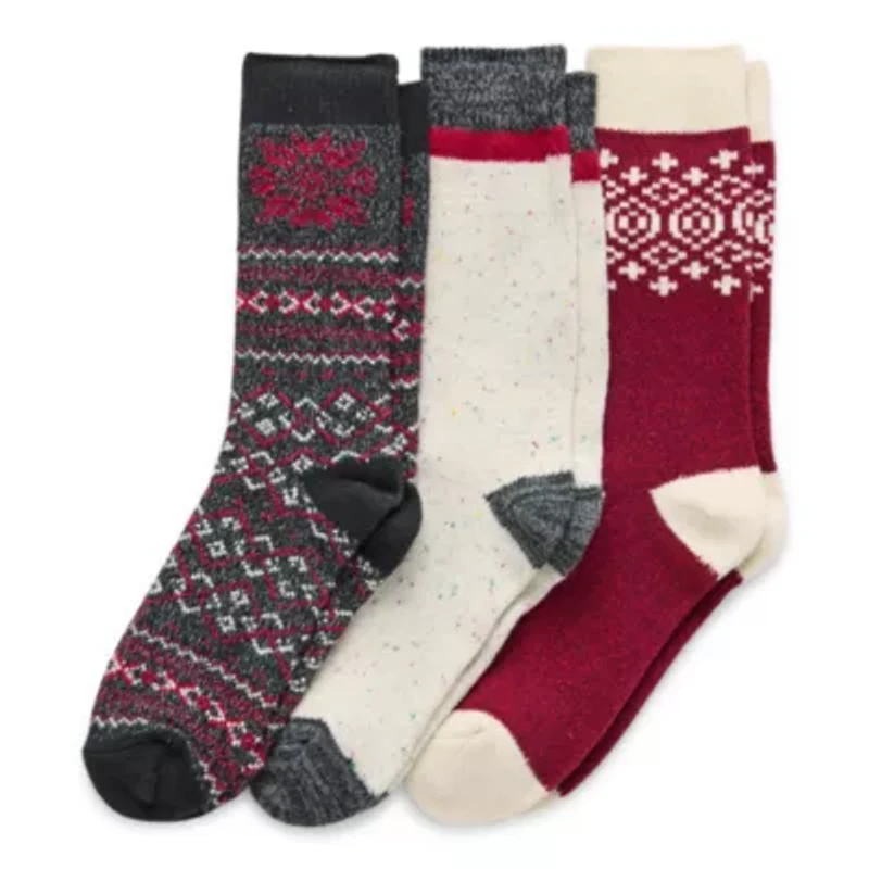 Muk Luks Microfiber Womens Multi-Pack 3 Pair Boot Socks