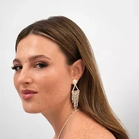 Monet Jewelry Timeless Tassel Womens Simulated Pearl Chandelier Earrings