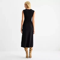 Worthington Womens Short Sleeve Sweater Dress