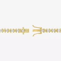 (G-H, Si2-I1) Womens 2 CT. T.W. Lab Grown White Diamond 14K Gold Over Silver 7.25 Inch Tennis Bracelet