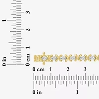 (G-H, Si2-I1) Womens 2 CT. T.W. Lab Grown White Diamond 14K Gold Over Silver 7.25 Inch Tennis Bracelet