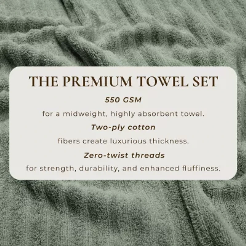 Linery Luxurious Cotton 6-pc. Quick Dry Bath Towel Set