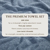 Linery Cotton Quick-Dry Textured 6-pc. Quick Dry Bath Towel Set