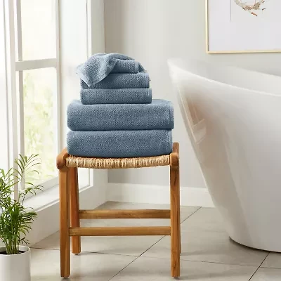 Linery Cotton Quick-Dry Textured 6-pc. Quick Dry Bath Towel Set