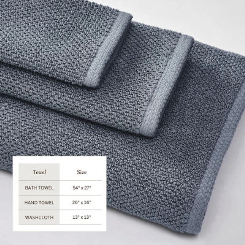 Linery Cotton Quick-Dry Textured 6-pc. Quick Dry Bath Towel Set