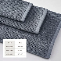 Linery Cotton Quick-Dry Textured 6-pc. Quick Dry Bath Towel Set