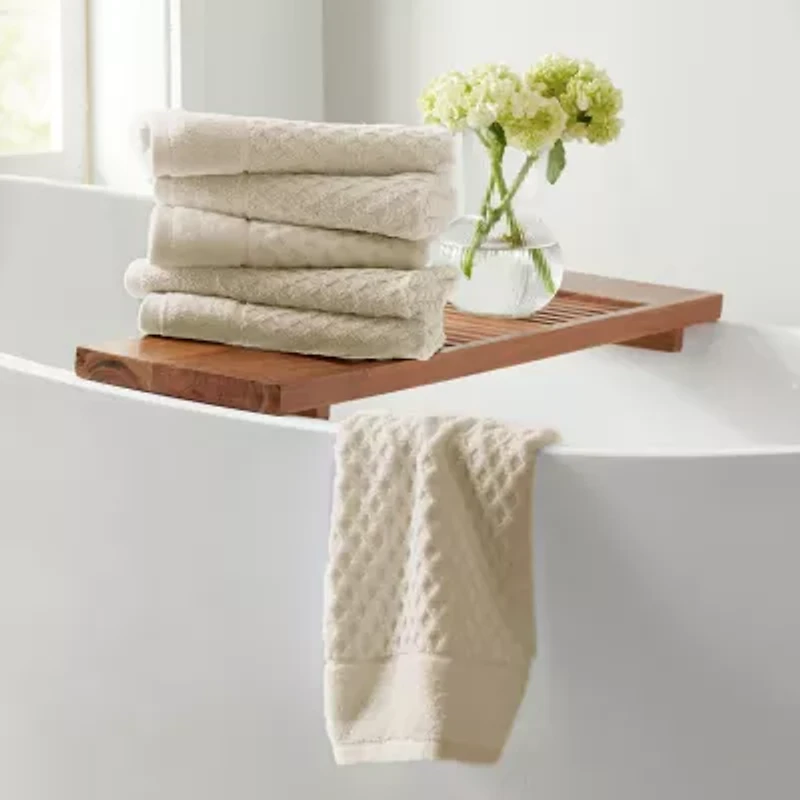 Linery Solid Cotton Textured Bath Sheet