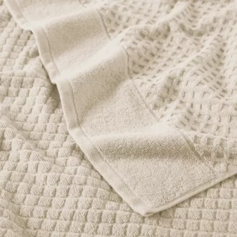 Linery Solid Cotton Textured Bath Sheet