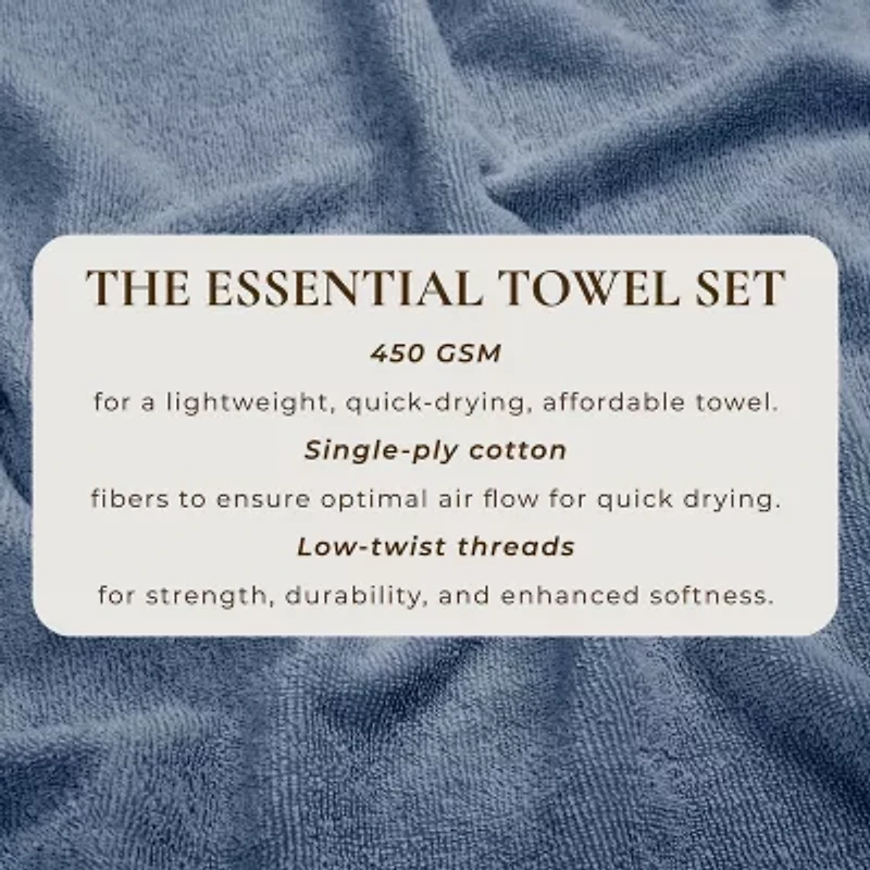 Linery Cotton Everyday 4-pc. Quick Dry Bath Towel