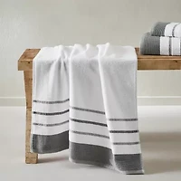 Linery Luxury Cotton Decorative 4-pc. Quick Dry Striped Bath Towel