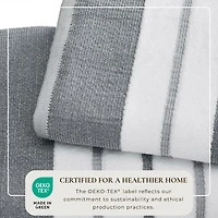 Linery Luxury Cotton Decorative 4-pc. Quick Dry Striped Bath Towel