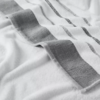 Linery Luxury Cotton Decorative 4-pc. Quick Dry Striped Bath Towel