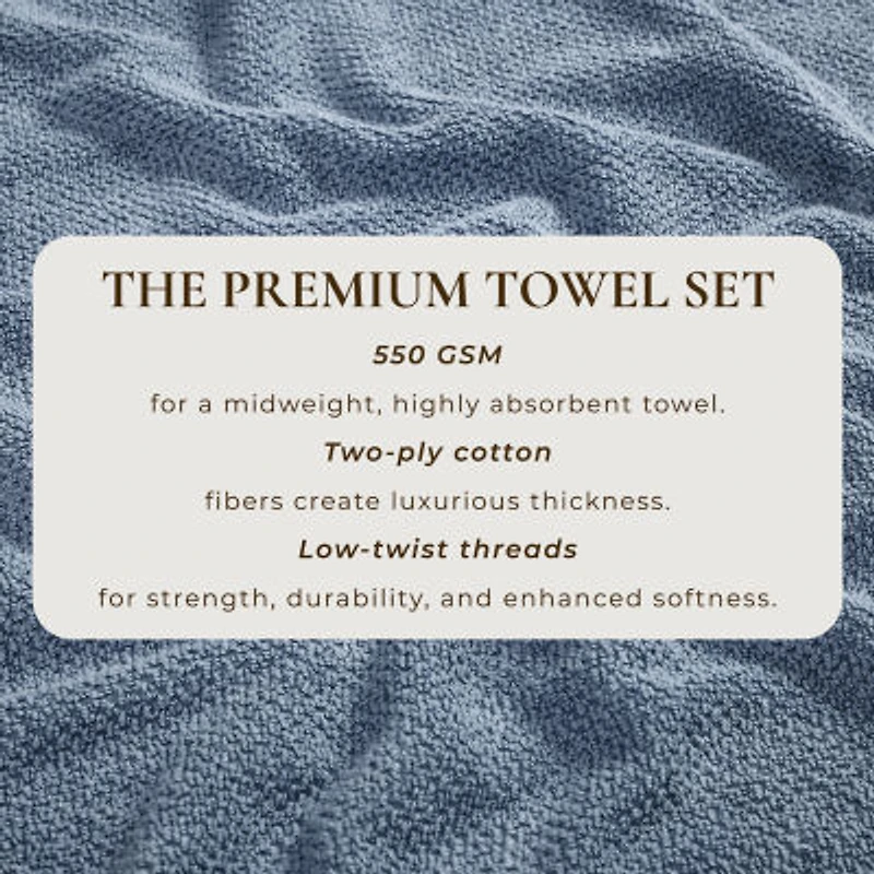 Linery Linery Cotton Quick-Dry Textured 4-pc. Quick Dry Bath Towel