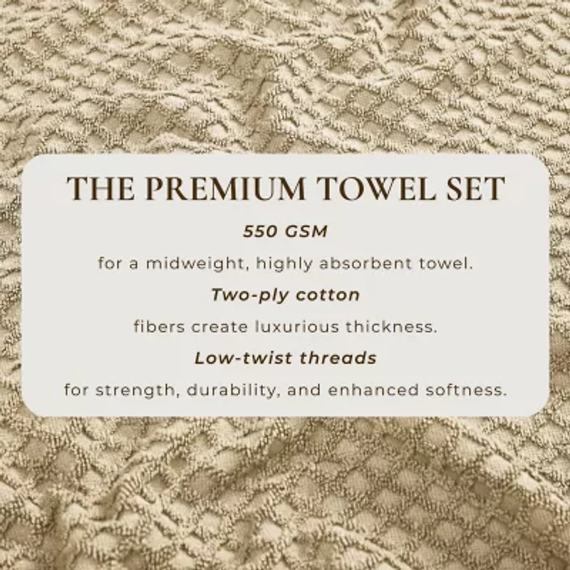 Linery Cotton Quick-Dry Textured 6-pc. Hand Towel