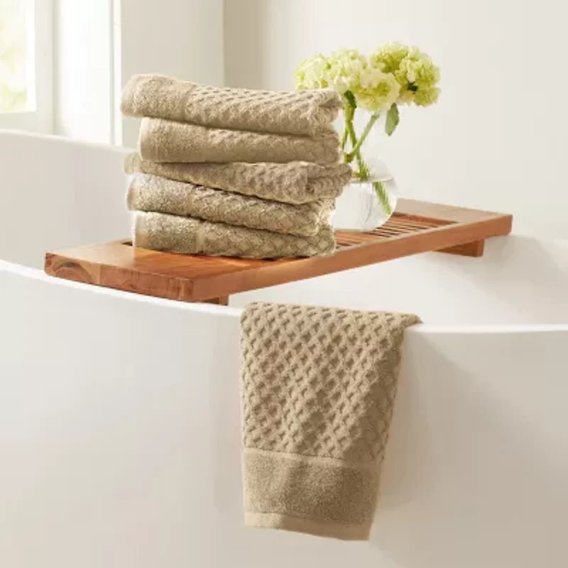 Linery Cotton Quick-Dry Textured 6-pc. Hand Towel