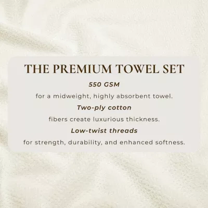 Linery Cotton Quick- Dry Textured 6-pc. Hand Towel