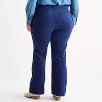 St. John's Bay Womens Mid Rise Bootcut Corduroy Pant Plus