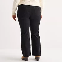 St. John's Bay Womens Plus Mid Rise Bootcut Corduroy Pant