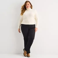 St. John's Bay Womens Plus Mid Rise Bootcut Corduroy Pant