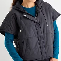 Xersion Womens Woven Poncho Vest
