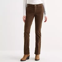 St. John's Bay Womens Mid Rise Bootcut Corduroy Pant