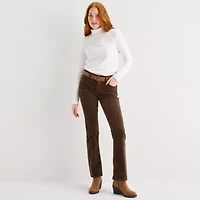 St. John's Bay Womens Mid Rise Bootcut Corduroy Pant