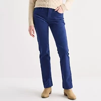 St. John's Bay Womens Mid Rise Straight Corduroy Pant