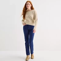 St. John's Bay Womens Mid Rise Straight Corduroy Pant